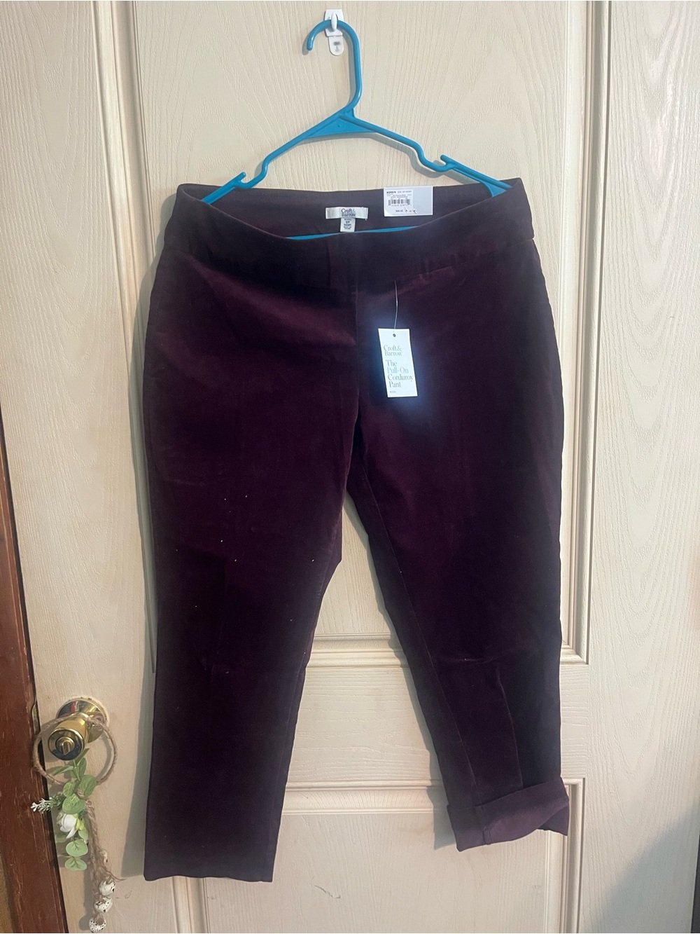 Croft & Barrow corduroy Ankle Pants in Deep Plum